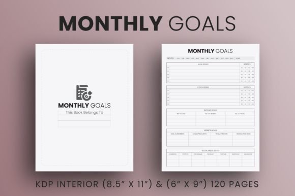 Download Monthly Goals - Kdp Interior - Monthly goals Collection