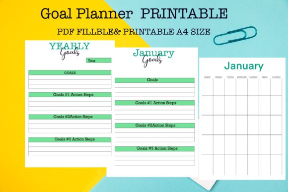 Download Yearly Goals Monthly Goals and Planning - Monthly goals Collection