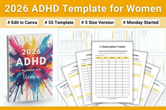 Download 💖 2026 ADHD Template for Women - Premium Resources