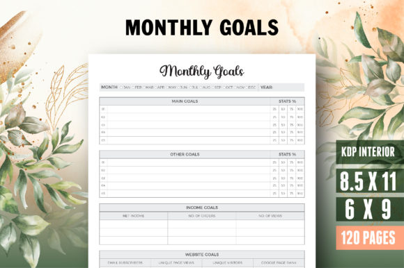 Download Monthly Goals Planner - Monthly goals Collection