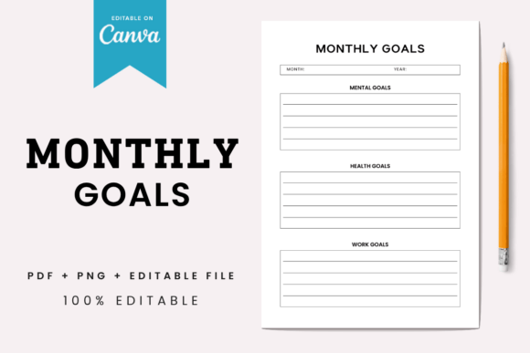 Download Monthly Goals - Premium Bundle